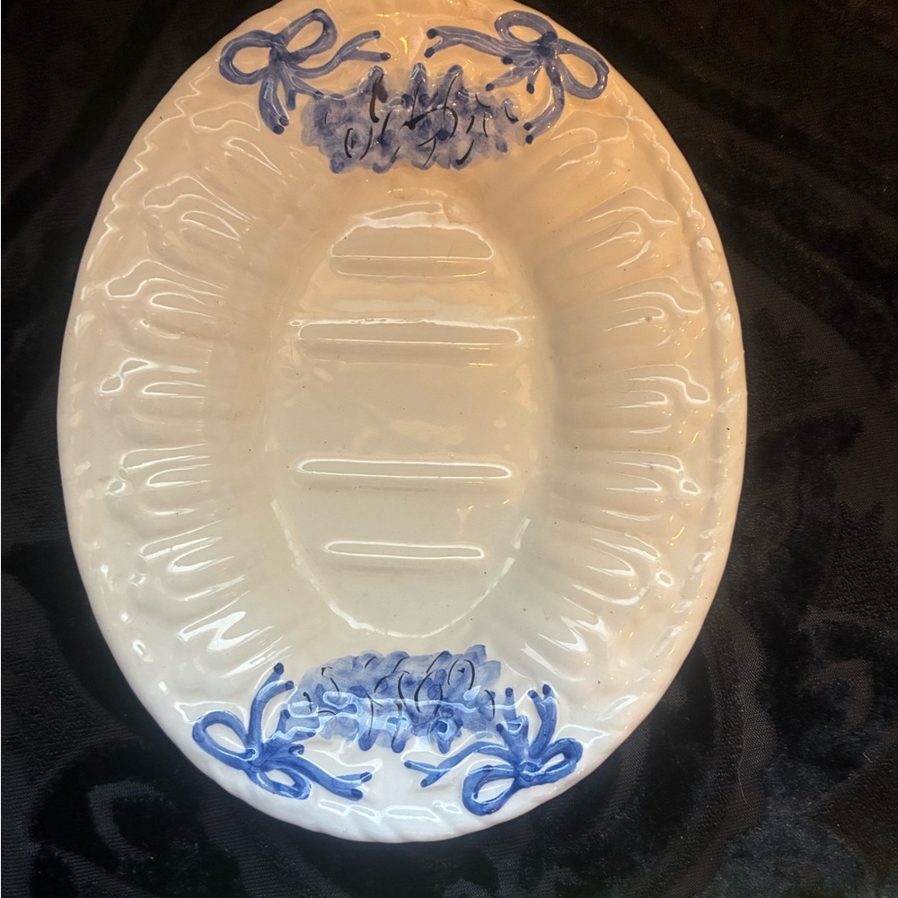 Vintage ceramic oval dish